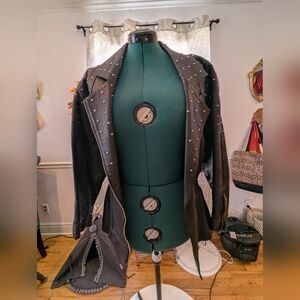 Studded Black Leather Jacket